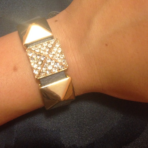 Grey rhinestone bracelet