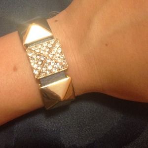 Grey rhinestone bracelet