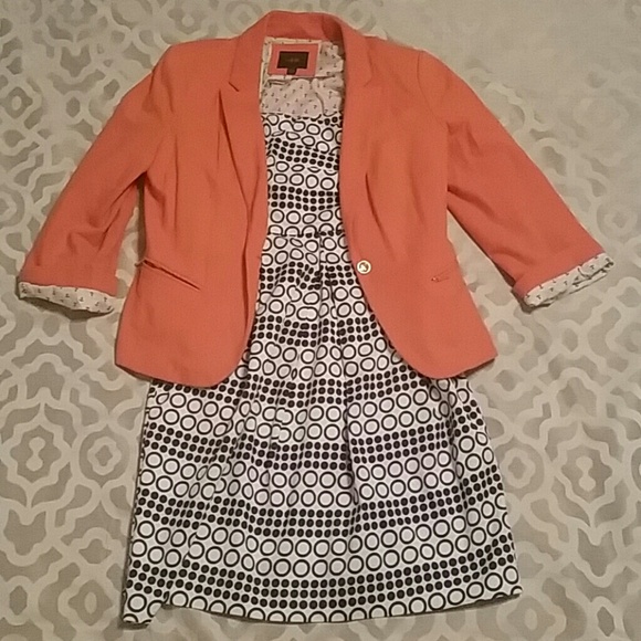 The Limited blue print strapless dress