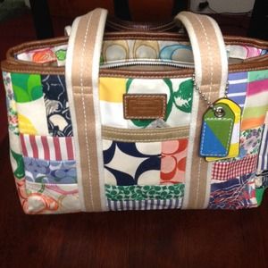 Coach Multi Color Patchwork Shoulder Bag