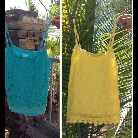 Lace tanks💙💛1 for $10 or 2 for $15