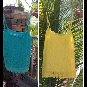 Lace tanks💙💛1 for $10 or 2 for $15