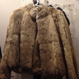 Rabbit fur jacket slightly used