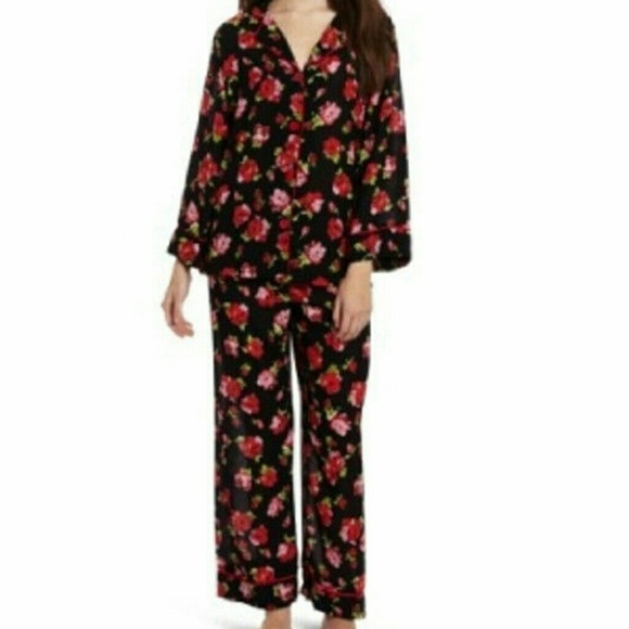 NWT Oscar De La Renta Spanish Roses PJ 2PC  Set XL