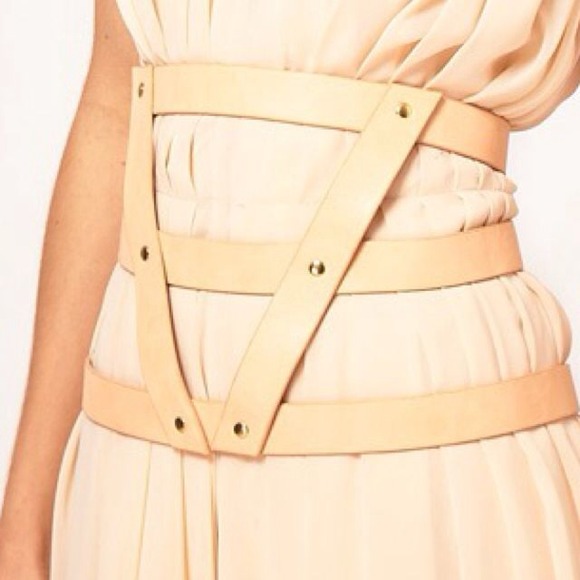 ASOS Harness Belt in Peach, Size S/M