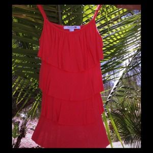 Orange ruffle tank🍊😍