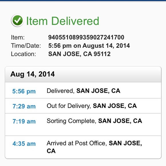 Delivery Confirmation for @mikijustin07 - Picture 1 of 1