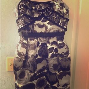 BCBG Cocktail Dress-Black, White and Grey