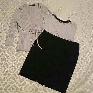 The Limited black straight skirt