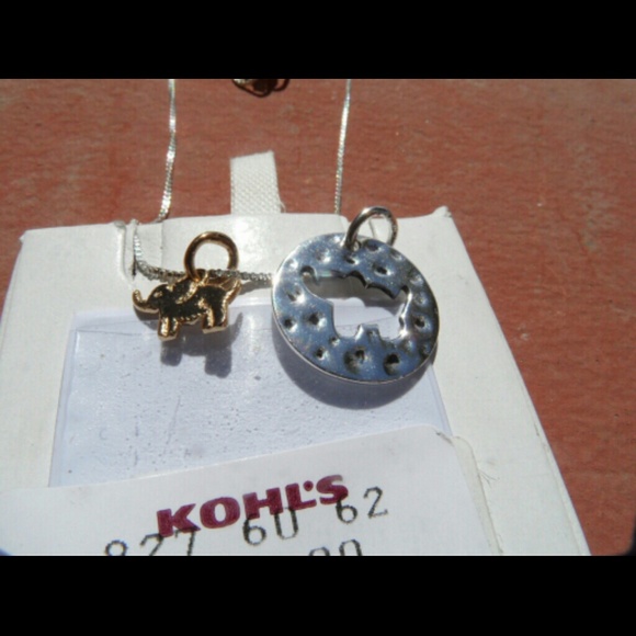 Sterling Silver Chain Necklace with Elephant Charm - Picture 2 of 3