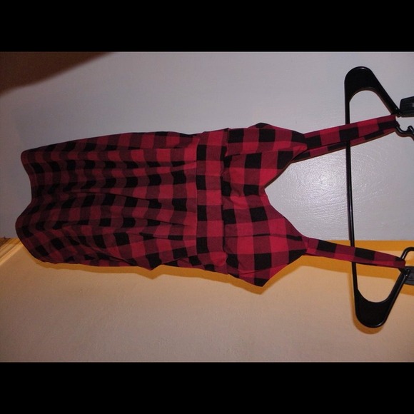 Checkered Pink and black dress
