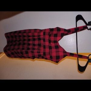 Checkered Pink and black dress