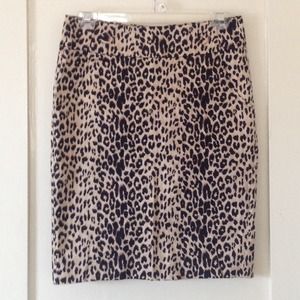 Leopard Stretch Pencil Skirt