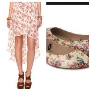 High low skirt and flats bundle