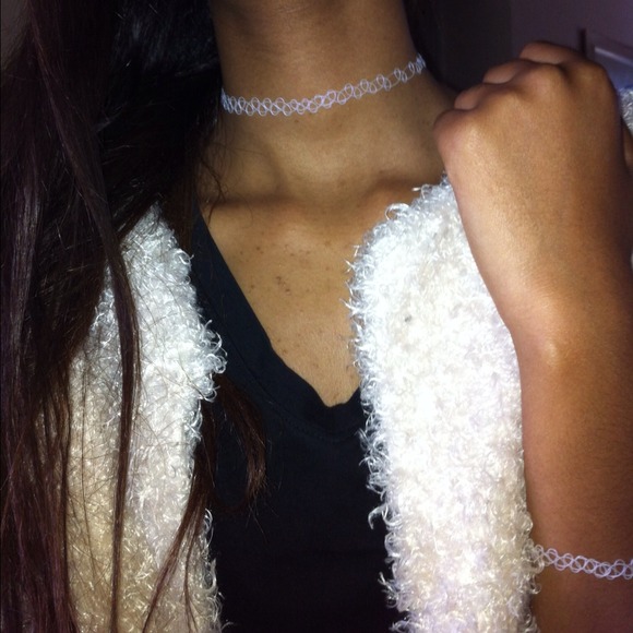 White tattoo choker