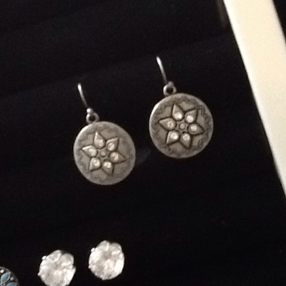 Silver dangle earrings