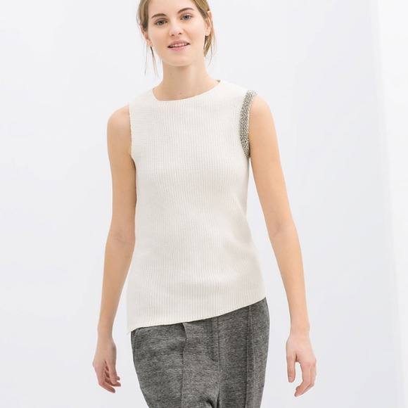 Zara Tops - Zara Asymetric top with Diamante