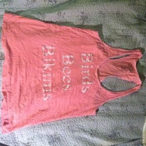 Coral tank top🐦🐝👙