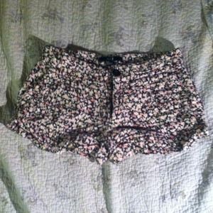 Floral high waisted shorts