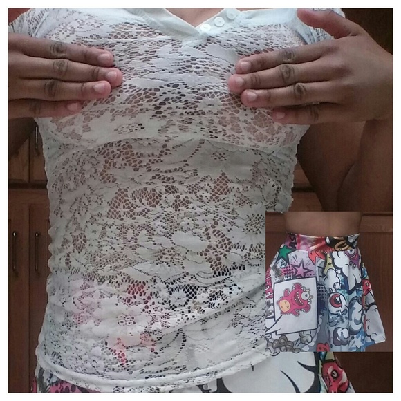 Floral see through shirt