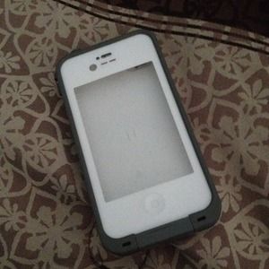 White lifeproof case iPhone 4s or 4