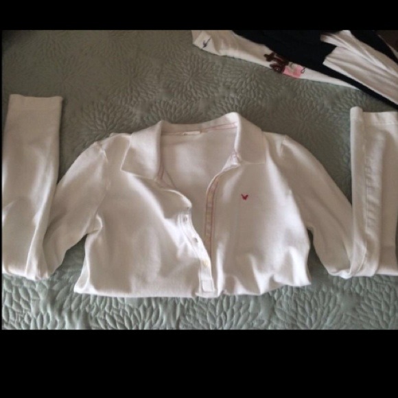 American Eagle long sleeve polo shirt