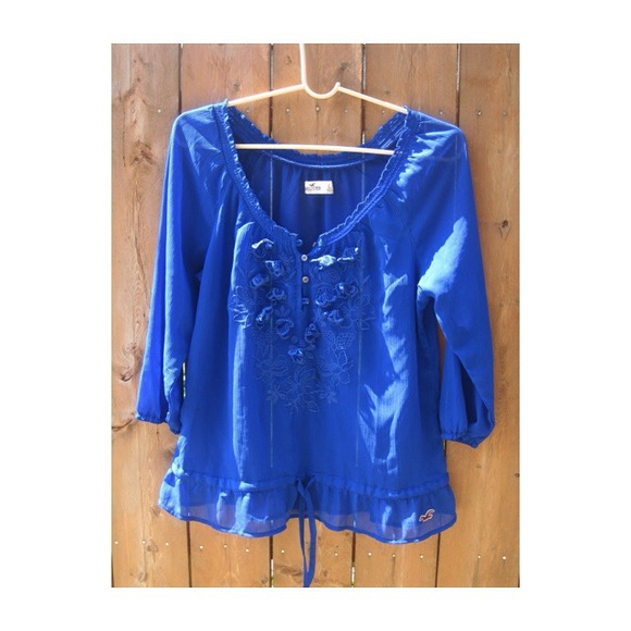 Blue Hollister Blouse