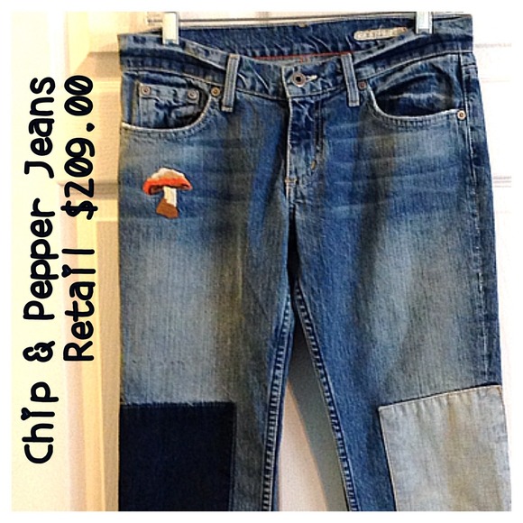 Chip & Pepper Denim - NWT Chip & Pepper Jean Boho Hippy Patch Embroidery Chip & Pepper Denim - NWT Chip & Pepper Jean Boho Hippy Patch Embroidery