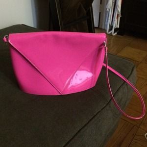 Mark Jacobs hot pink patent leather purse