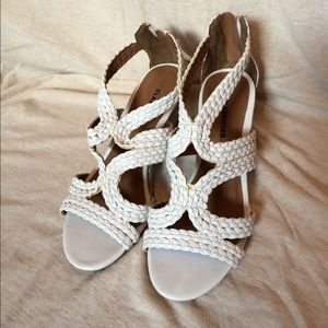 White wedge sandals!