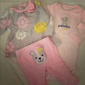 3 PC baby girl set