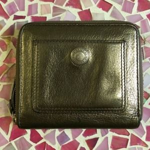 Coach wallet metallic leather