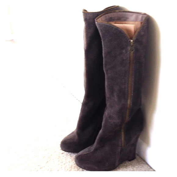 Wedge boots Leather