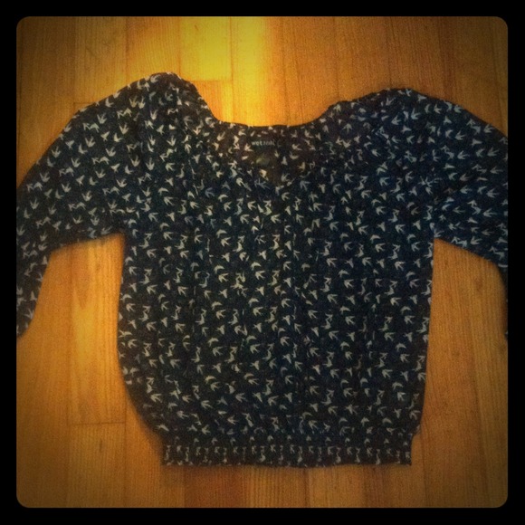 Blue, and dove blouse.