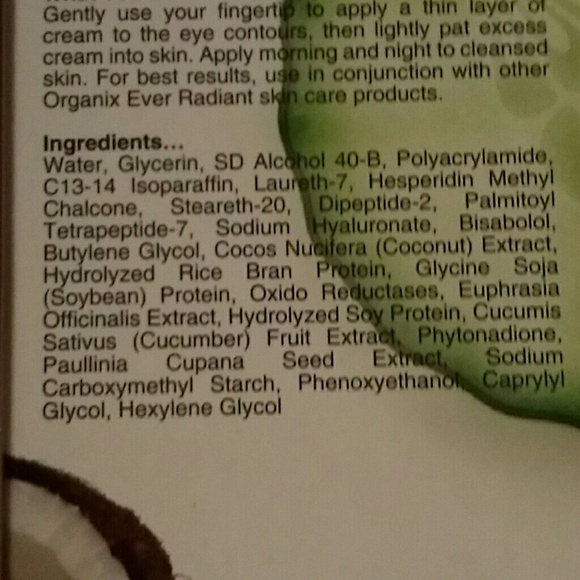 Sold bundled 2 Organix anti puff eye cream - Picture 4 of 4