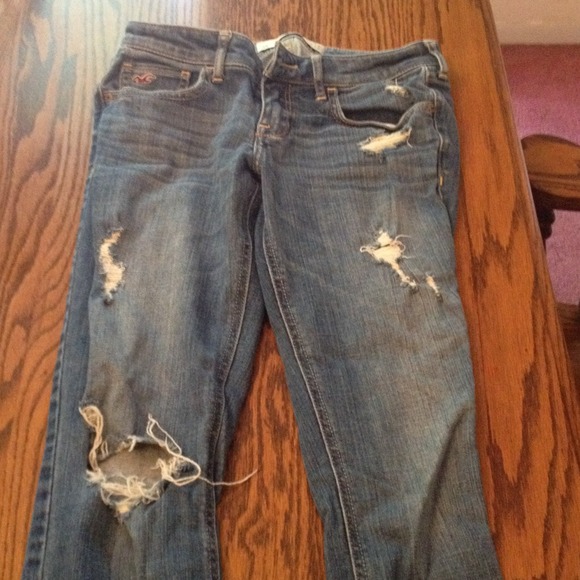 Hco destroyed skinny jeans/blouse