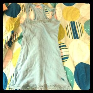 Blue lace tank top