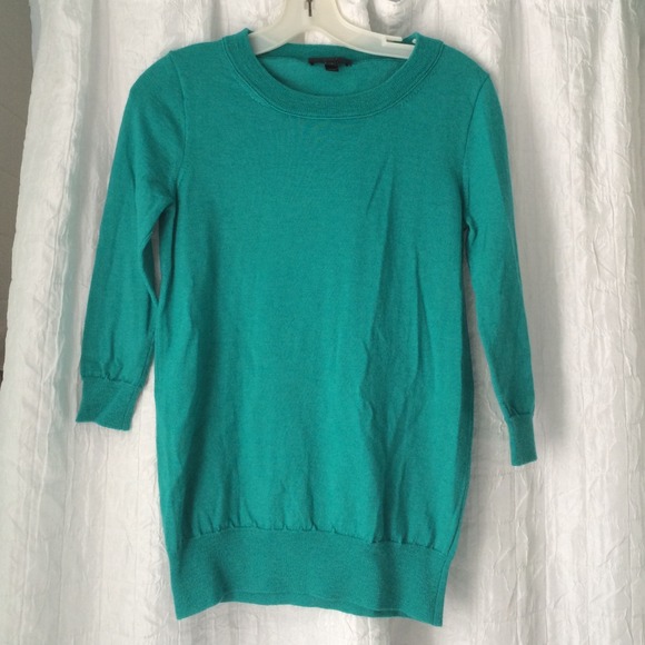 J crew XS crew neck teal sweater