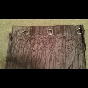 Long silk brown curtain