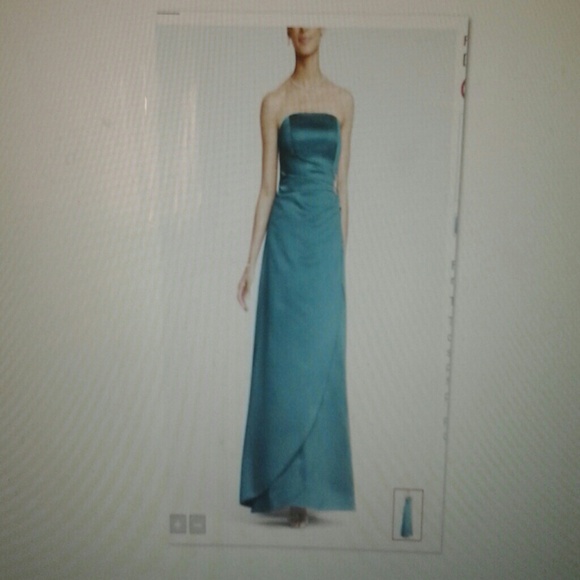 Davids bridal blue dress 6