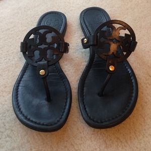 Size 8 Tory Burch Black Miller Sandals