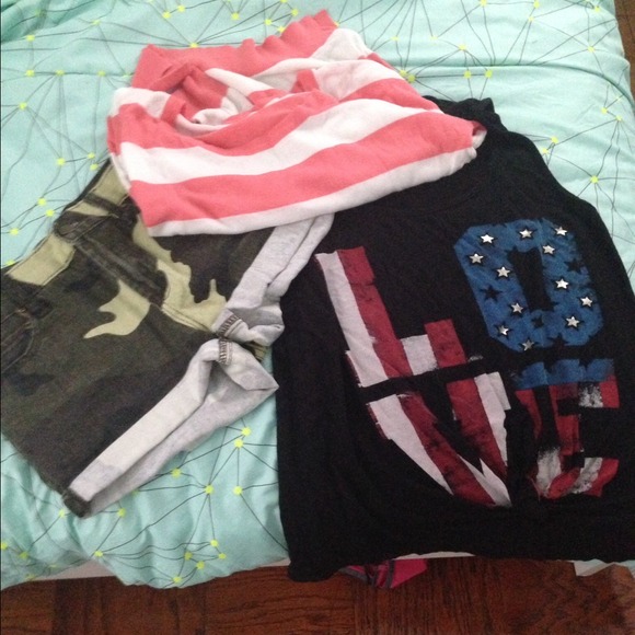 Shorts, shirt, and tank bundle!