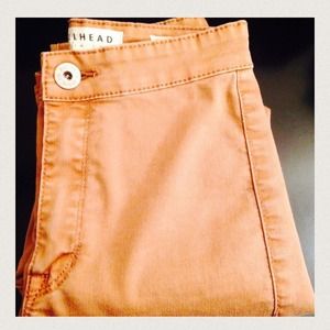 Brown high waisted skinny jeans