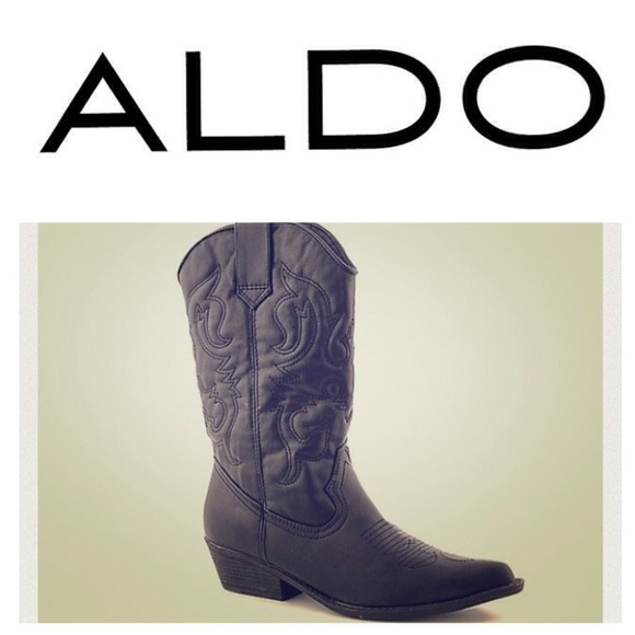 REDUCED‼️ALDO Black Cowboy Boots