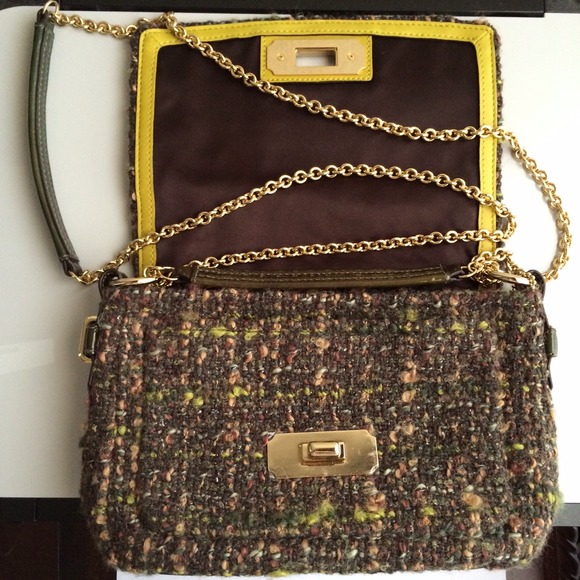 Auth Knitted Coach clutch/purse with long chain - Picture 2 of 4