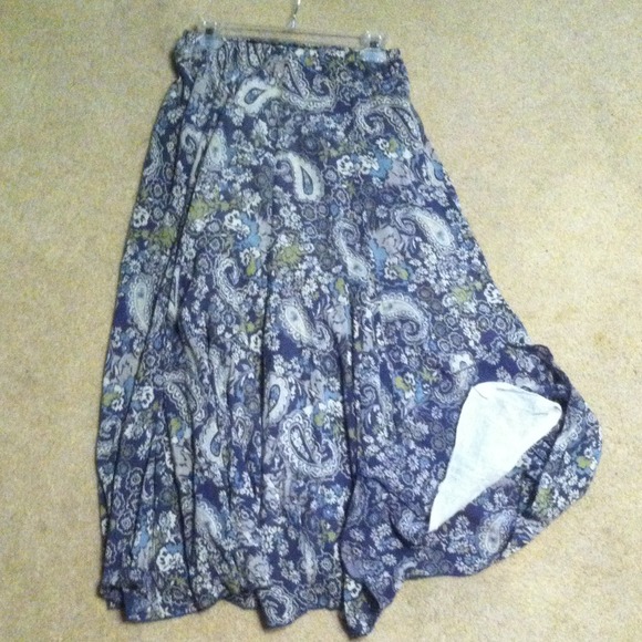 Paisley lined maxi skirt