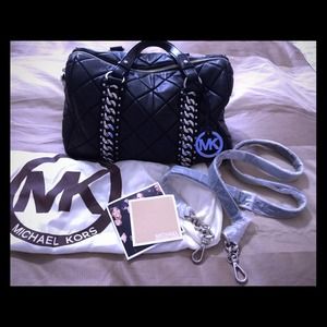 Beautiful black and silver Michael Kors purse