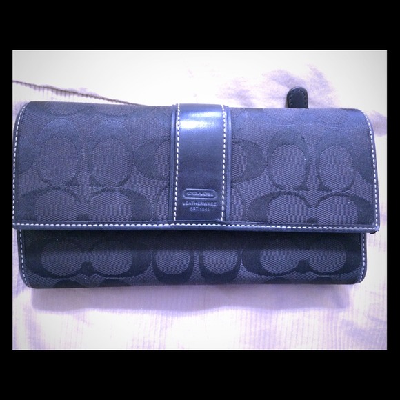 Authentic black coach wallet