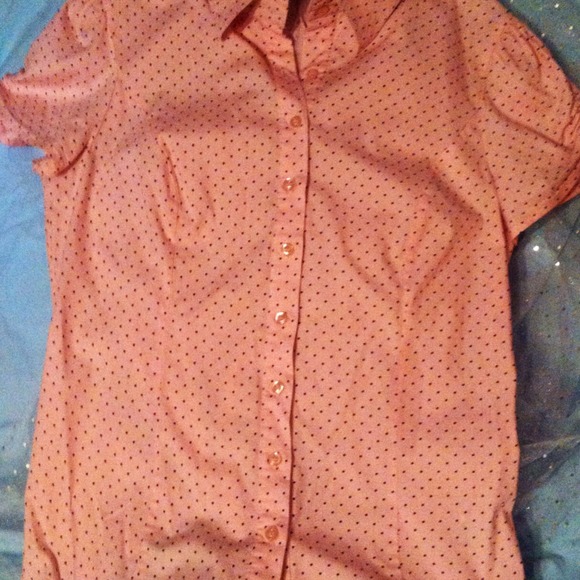 Polka dot button up blouse