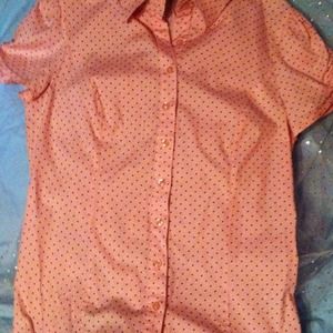 Polka dot button up blouse